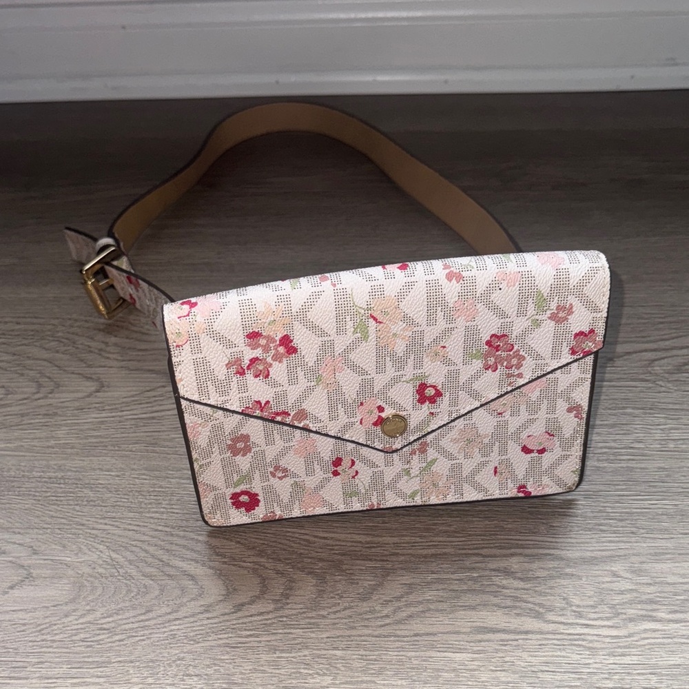 Michael Kors Pink Floral Crossbody Bag